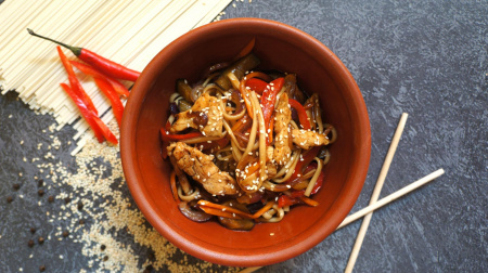 Вок с курицей