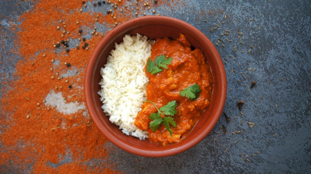 Курица карри с рисом басмати